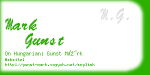 mark gunst business card